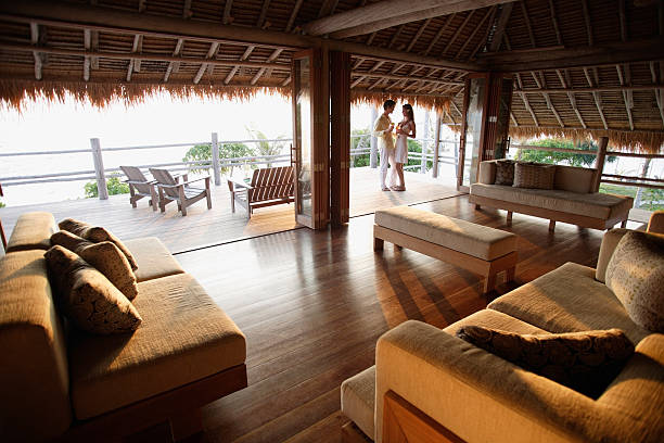 Luxury safari lodge interior with elegant design and savannah views in Serengeti during Tanzania Luxury Safari Packages